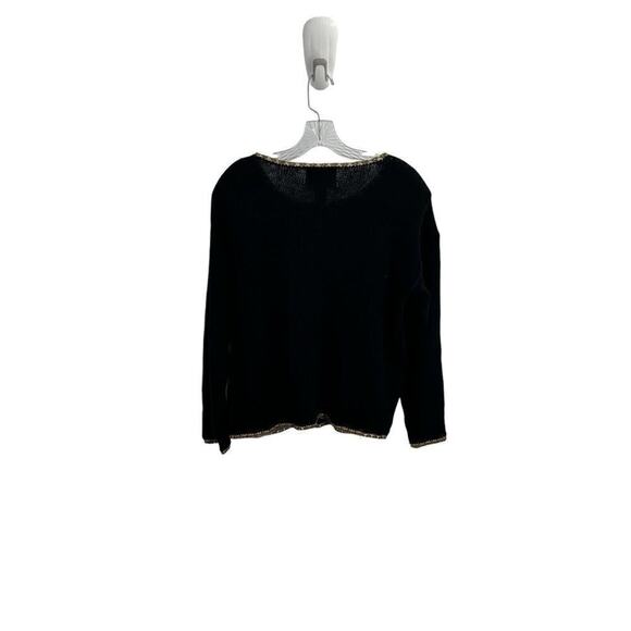 Heirloom Collectibles Floral Embroidered Pearl Black Button Up Women Size M - Picture 13 of 16